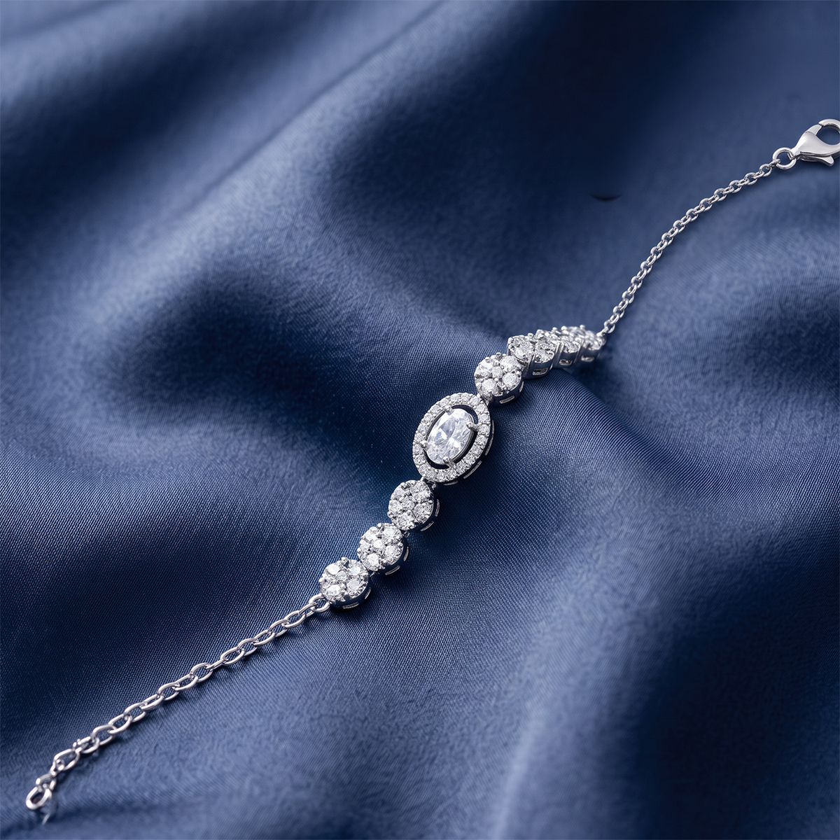 Oval Halo Bracelet