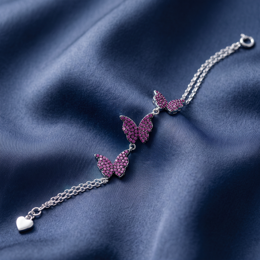 Purple Butterfly Bracelet