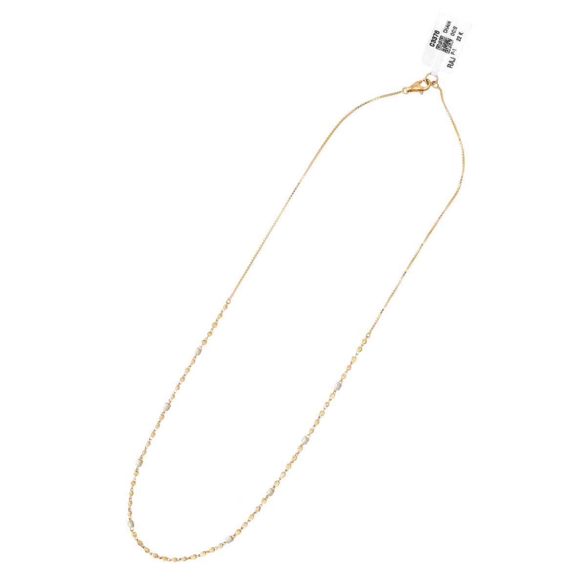 Delicate Gold Chain with White Highlights