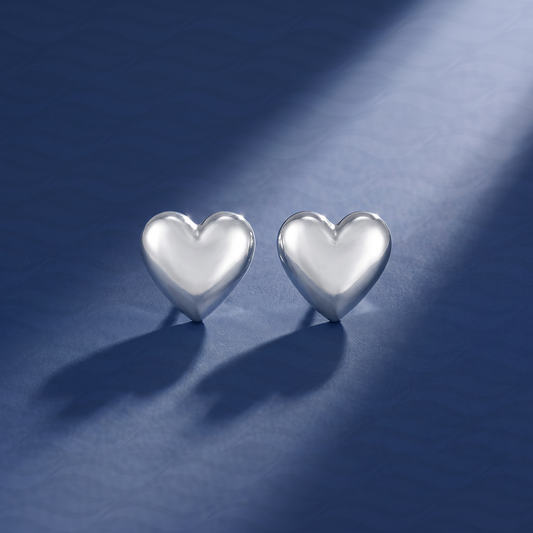 Classic Heart Stud Earrings