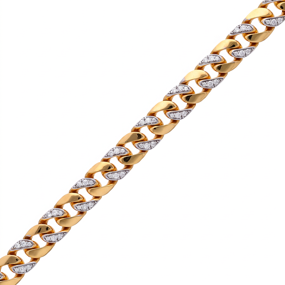 Diamond Leaf Link Bracelet