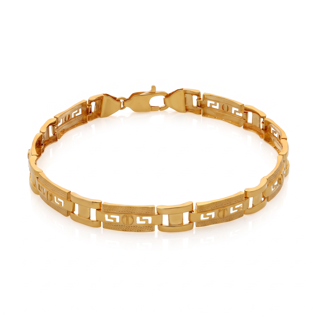Geometric Panel Gold Bracelet