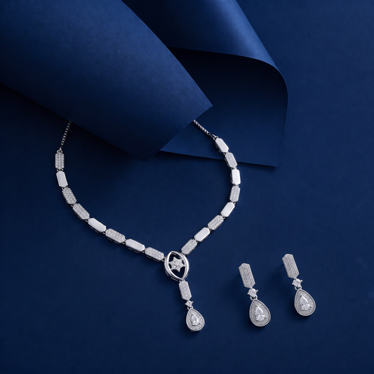 Teardrop Cascade Necklace Set