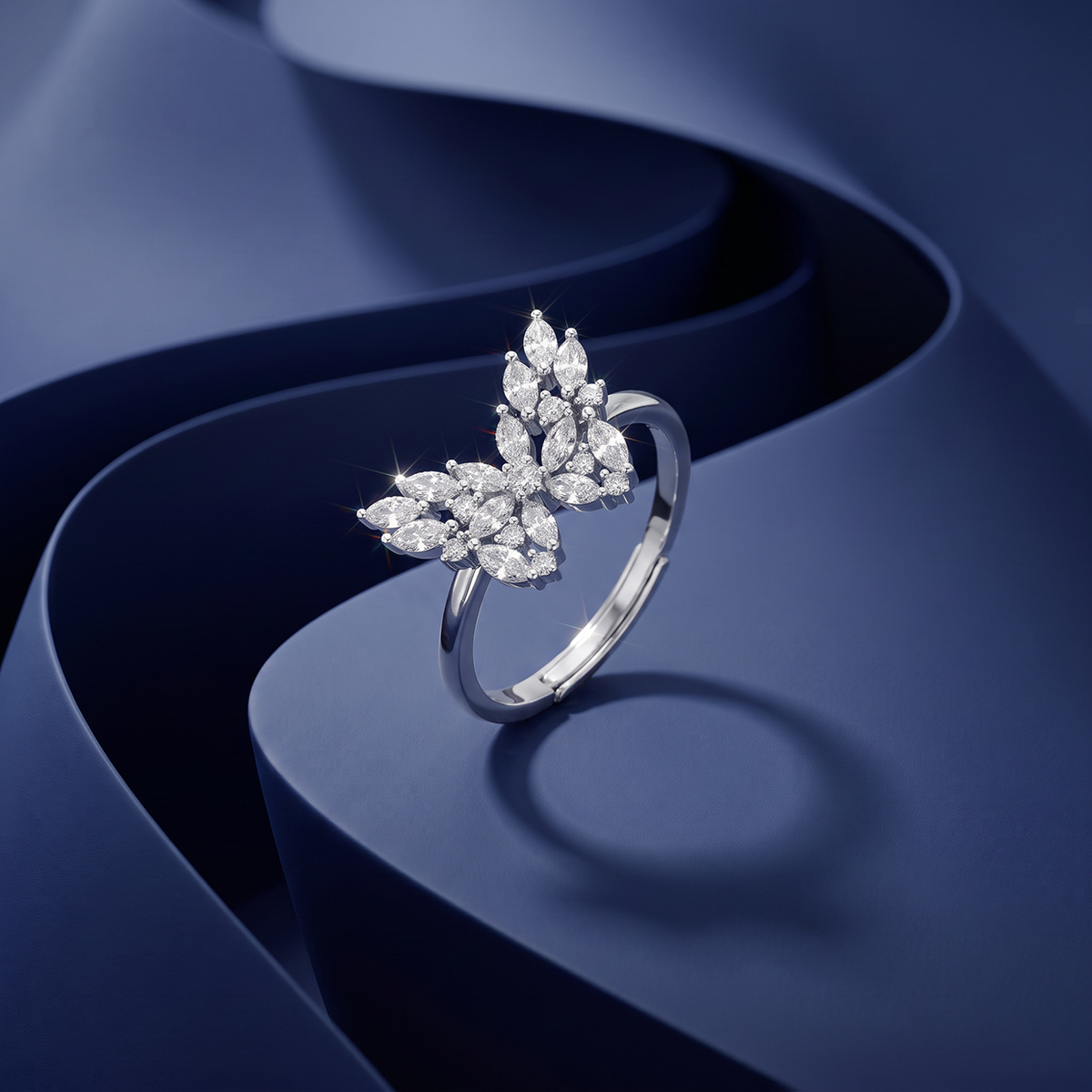 Fluttering Butterfly Diamond Ring
