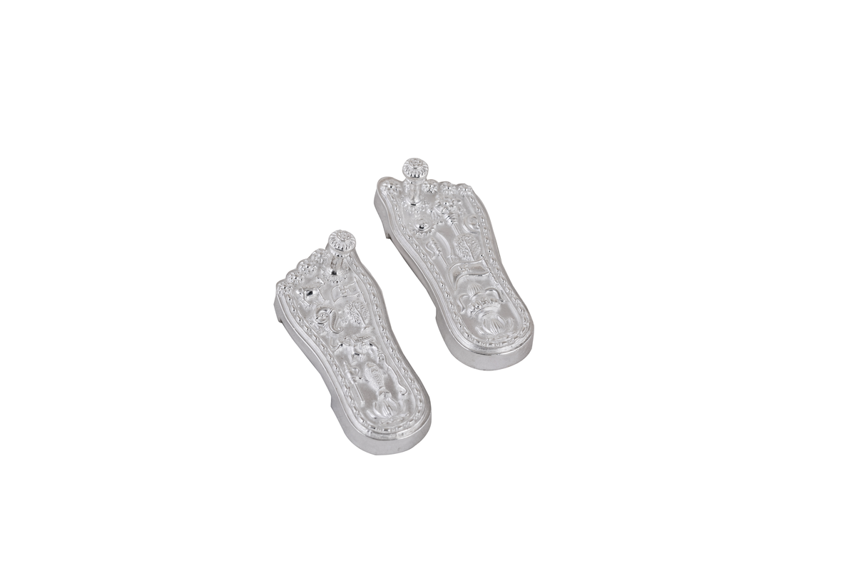 Engraved Silver Charan Paduka