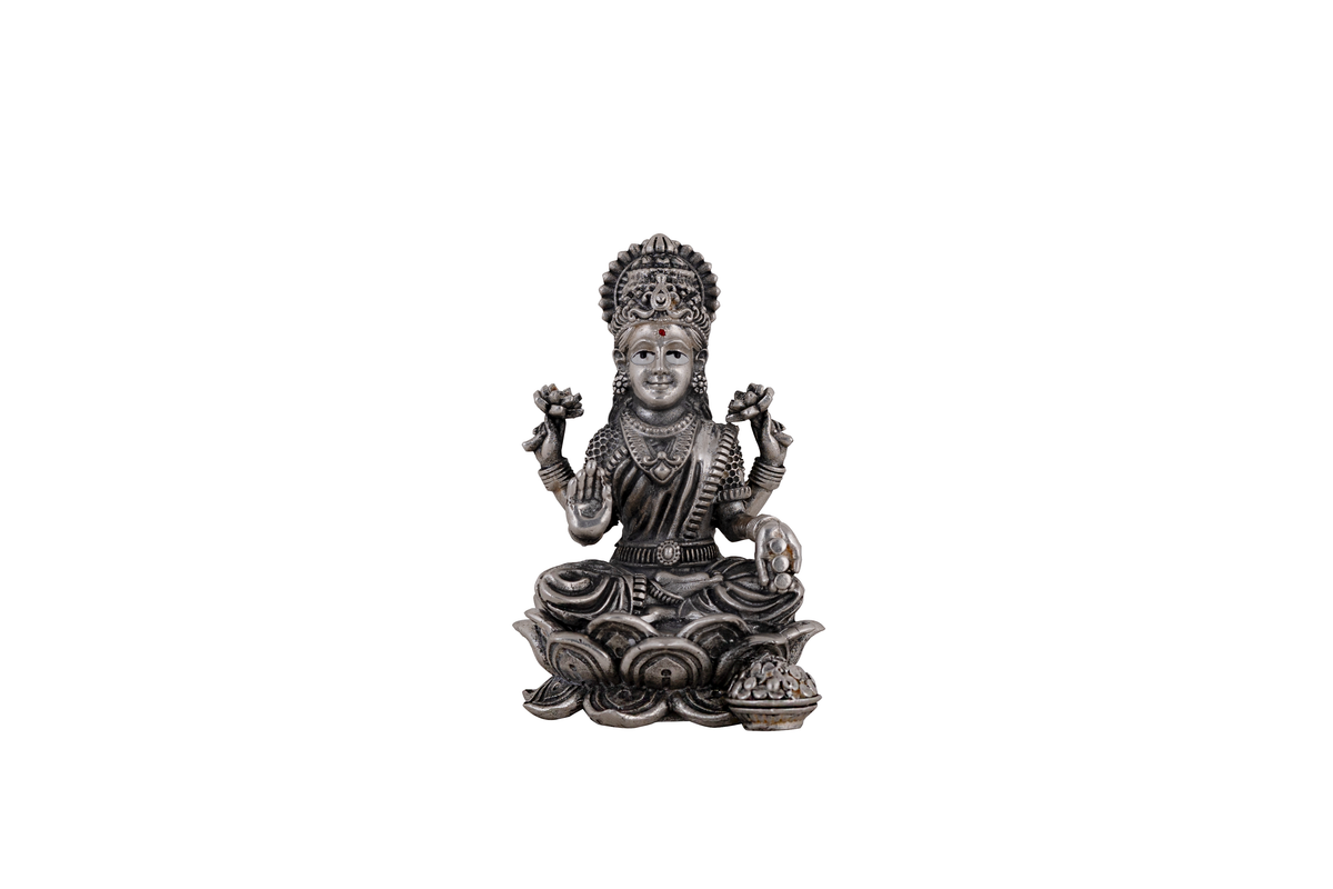 Antique Silver Lakshmi Idol