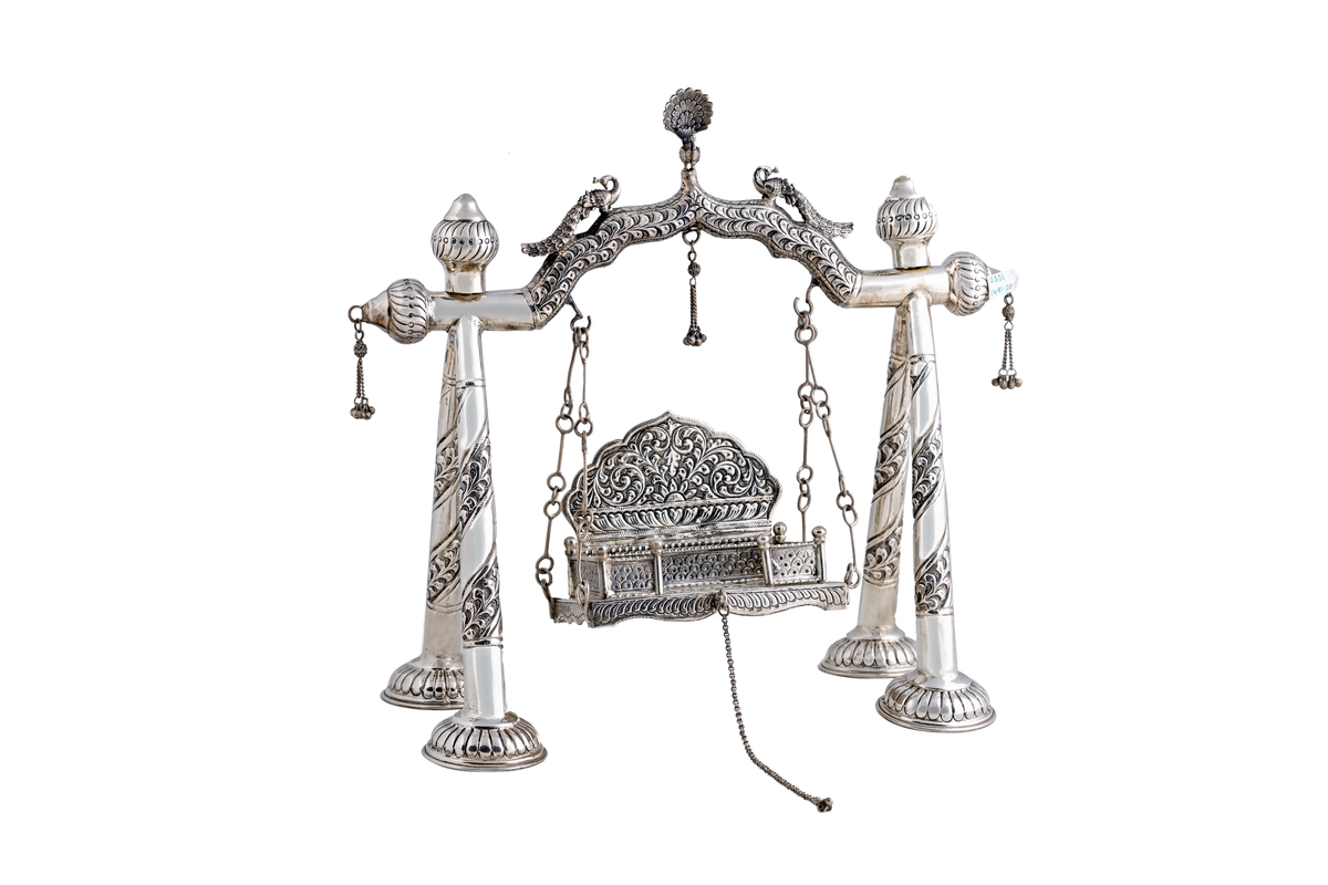 Traditional Antique Silver Palna