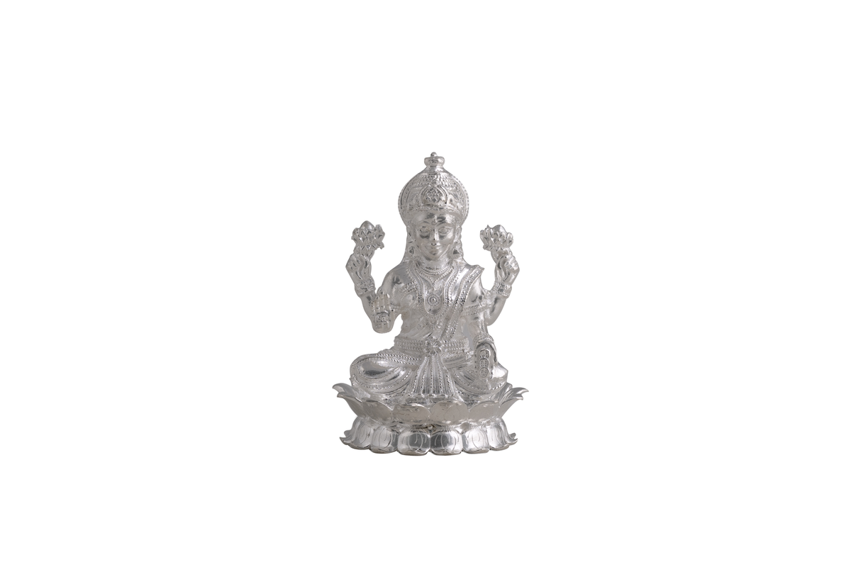 Classic Silver Lakshmi Idol