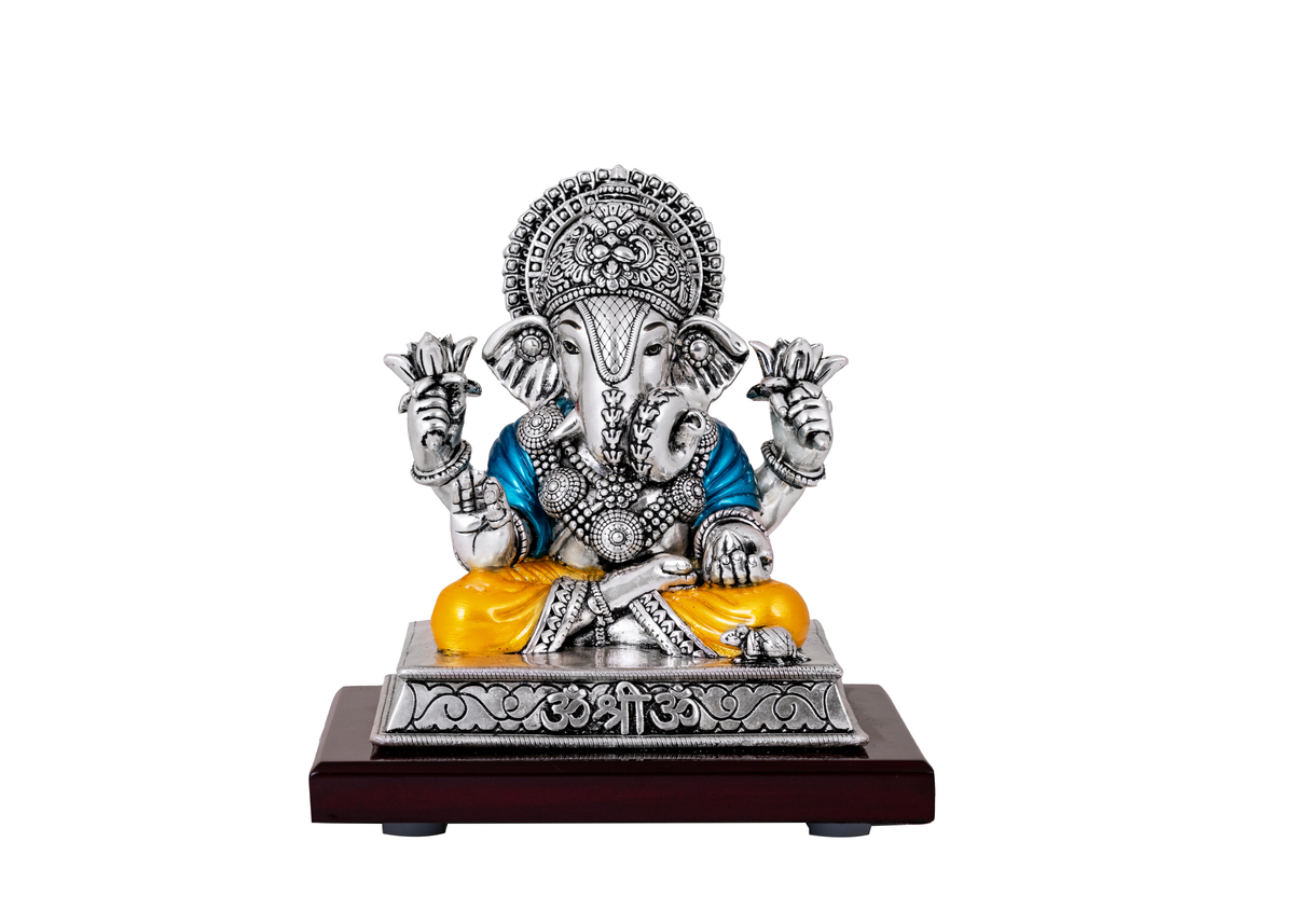 Antique Silver Ganpati Showpiece