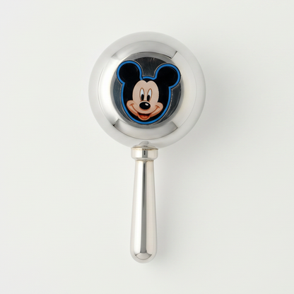 Micky Mouse Round Baby Rattle with Handle