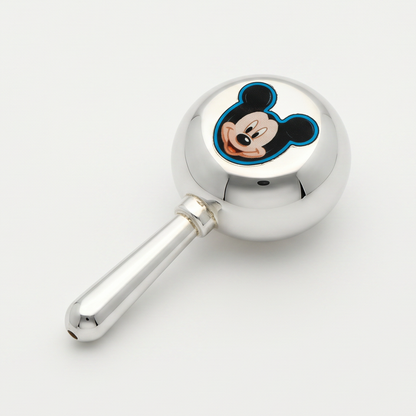 Micky Mouse Round Baby Rattle with Handle