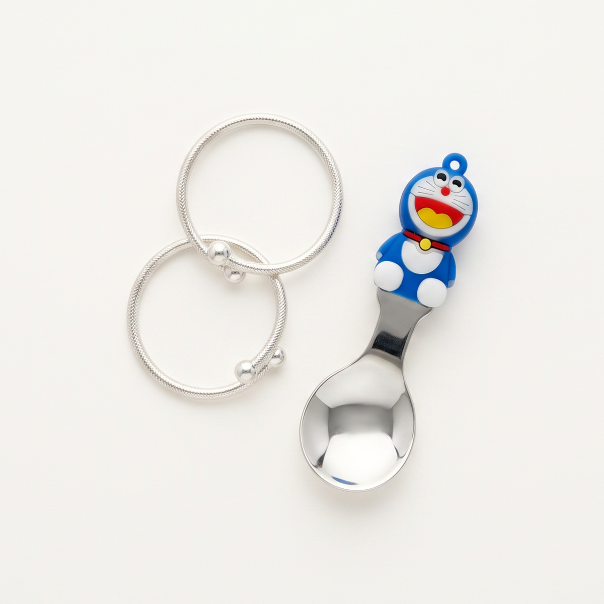 Cartoon Accent Baby Bowl, Spoon and Bangle Set