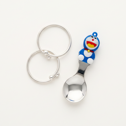Cartoon Accent Baby Bowl, Spoon and Bangle Set