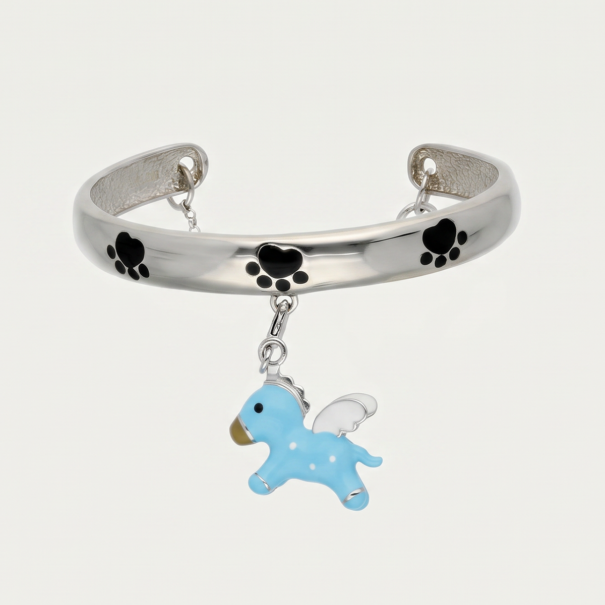 Paw Print Winged Pony Charm Baby Kada