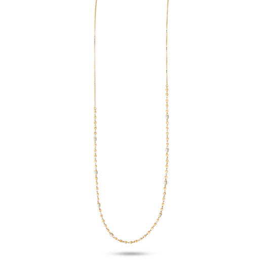 Delicate Gold Chain with White Highlights