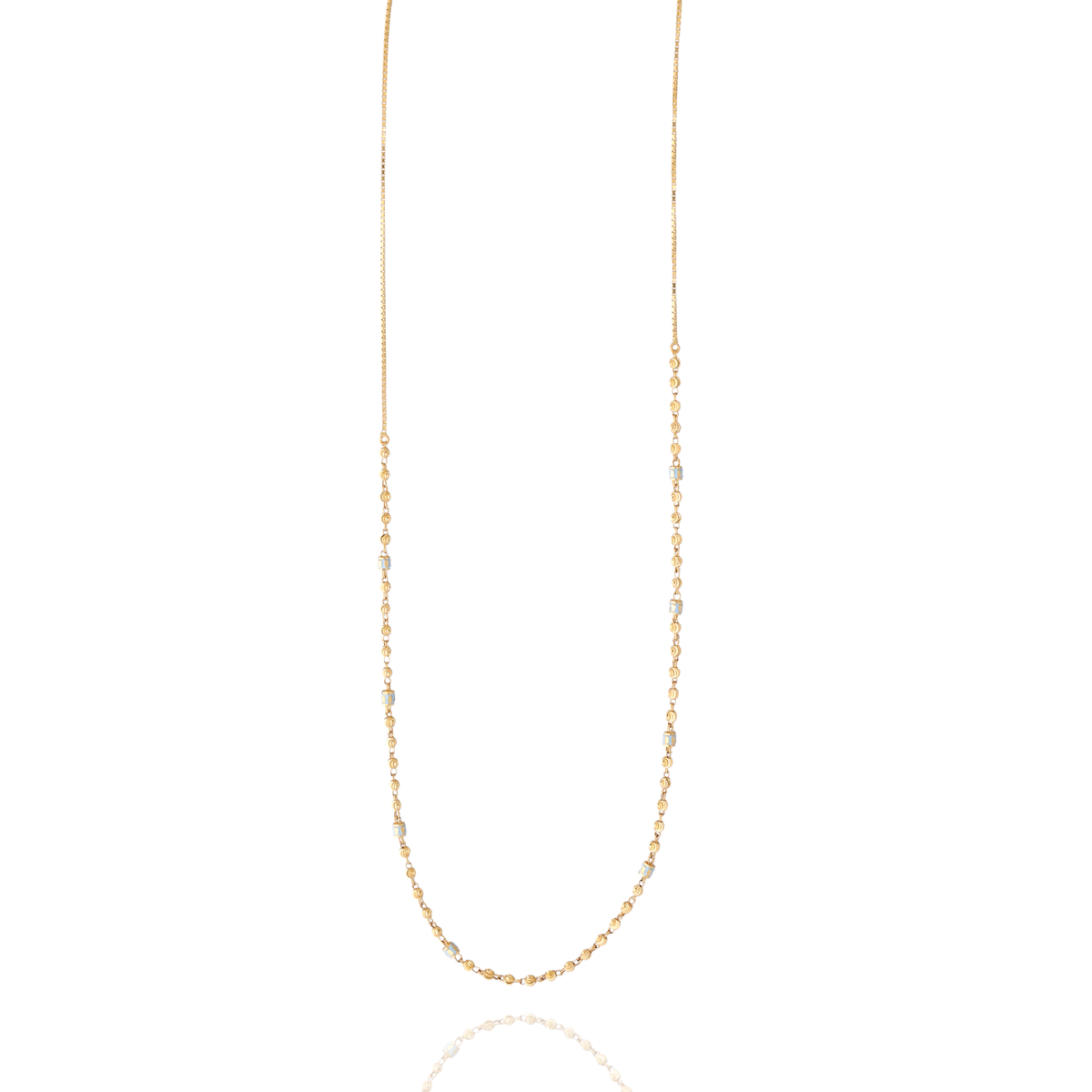 Delicate Gold Chain with White Highlights