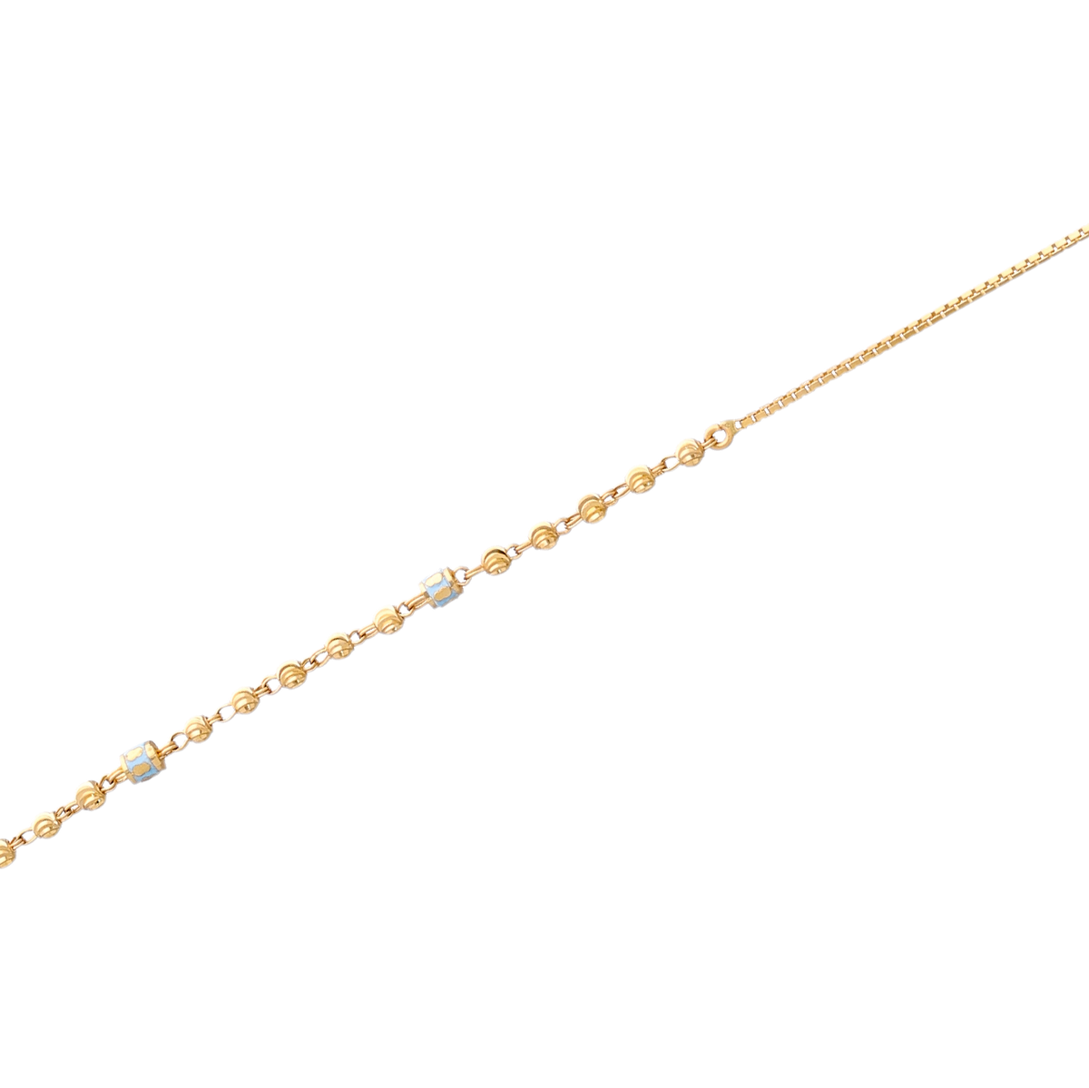Delicate Gold Chain with White Highlights