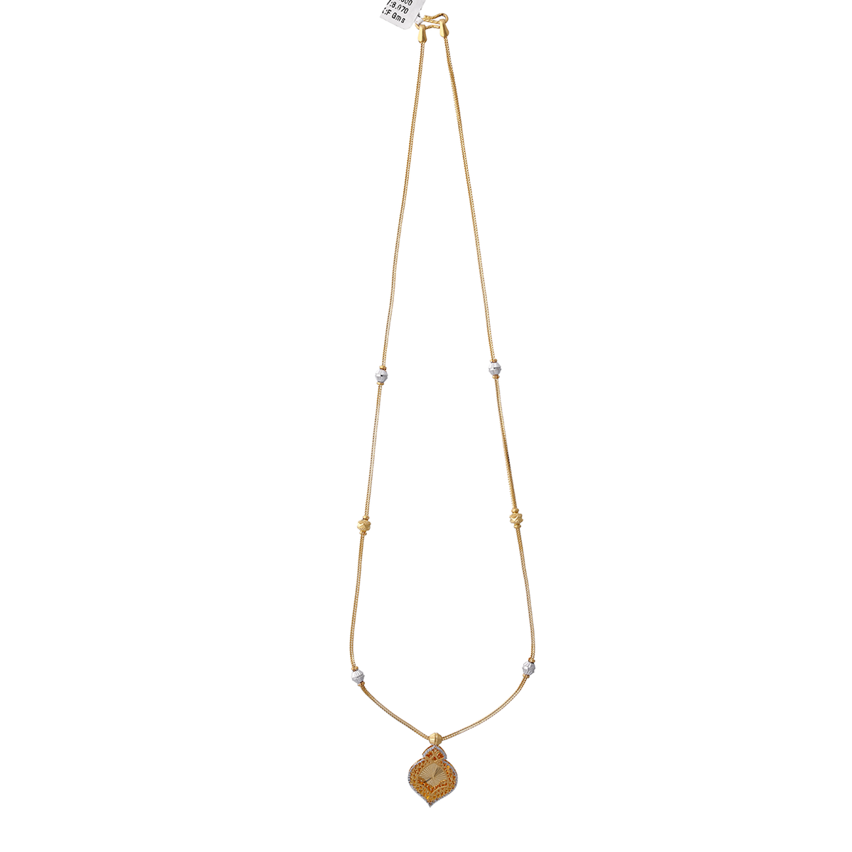 Fine Gold Chain with Leaf-Shaped Pendant