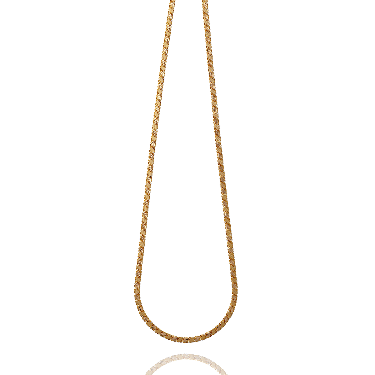 Classic Gold Chain with Interlocking Links