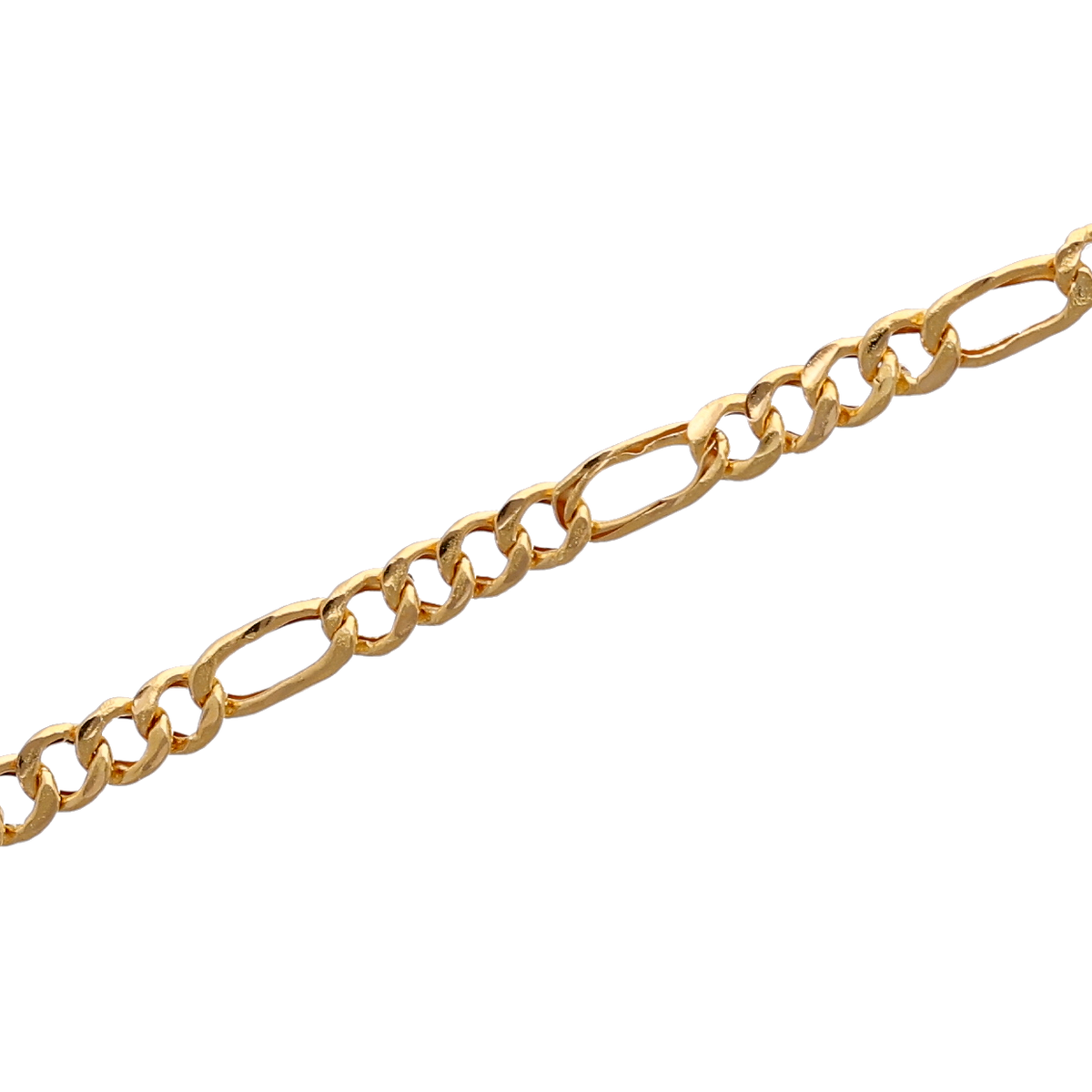 Gold Chain with Elongated Interlocking Links