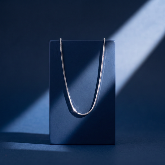 Sleek Snake Silver Chain
