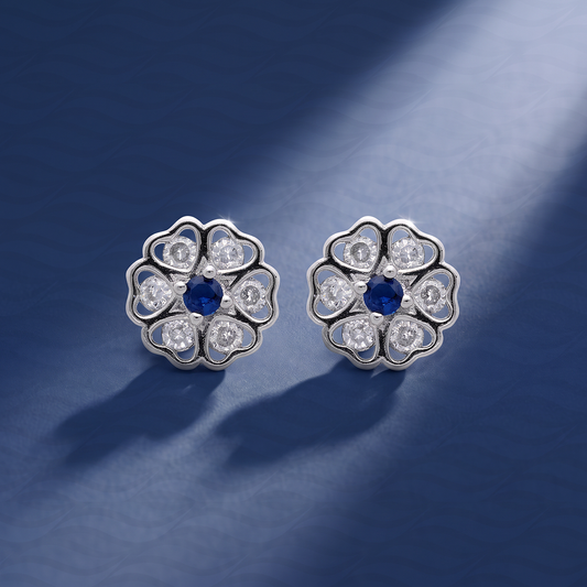 Neelam Floral Stud Earrings