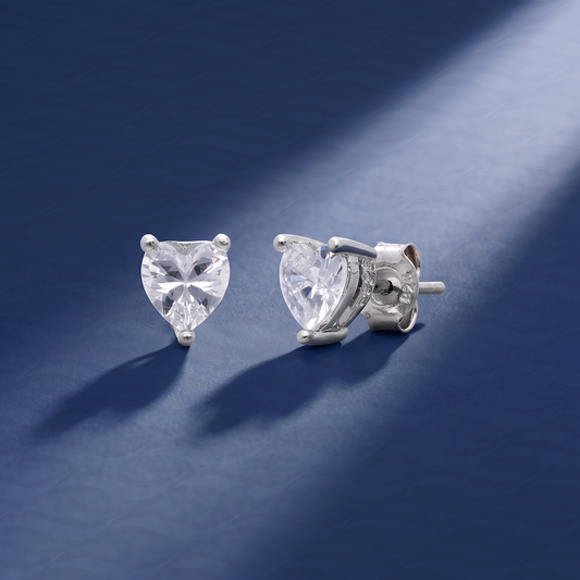 Princess Solitaire Stud Earrings