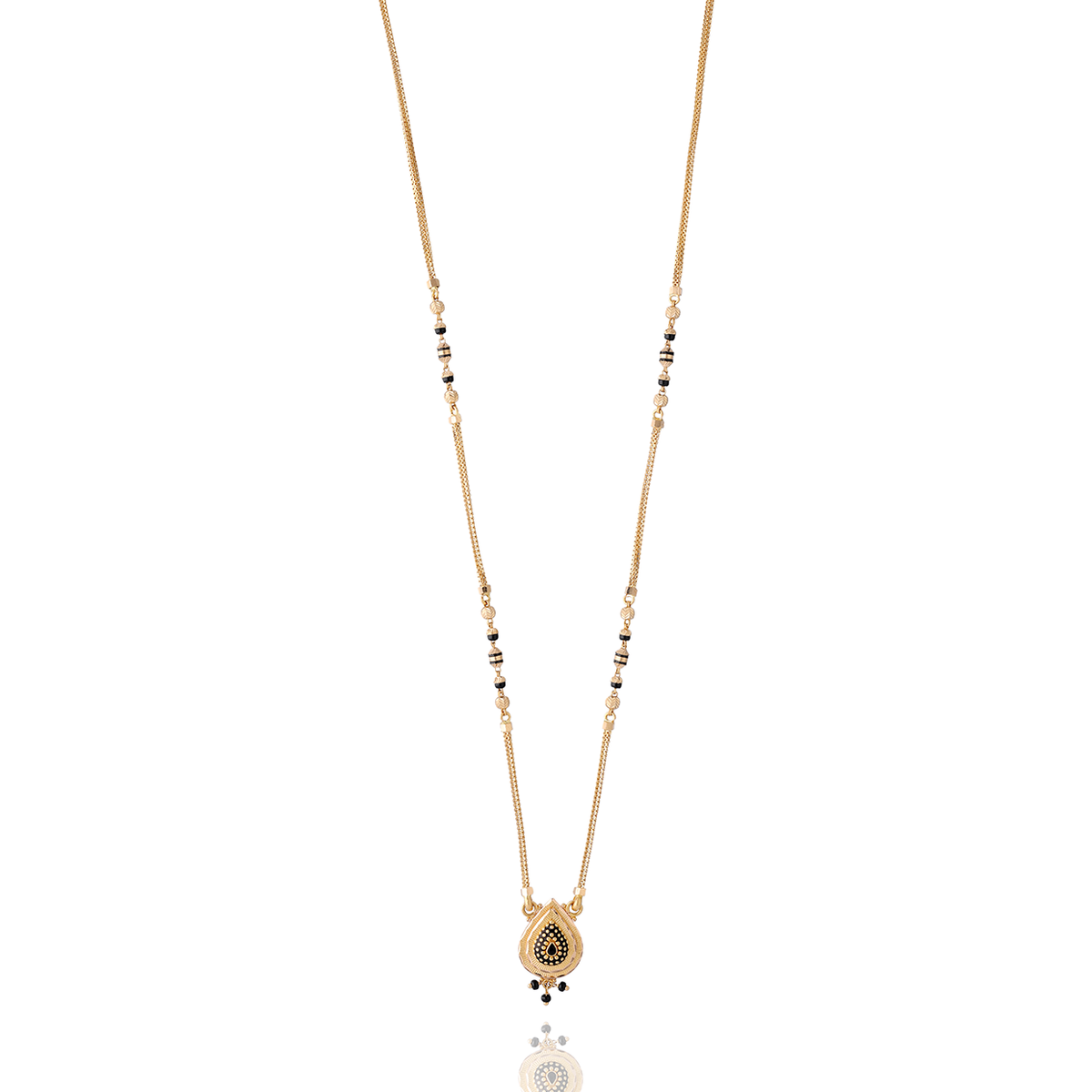 Fine Gold Mangalsutra Chain with Circular Pendant