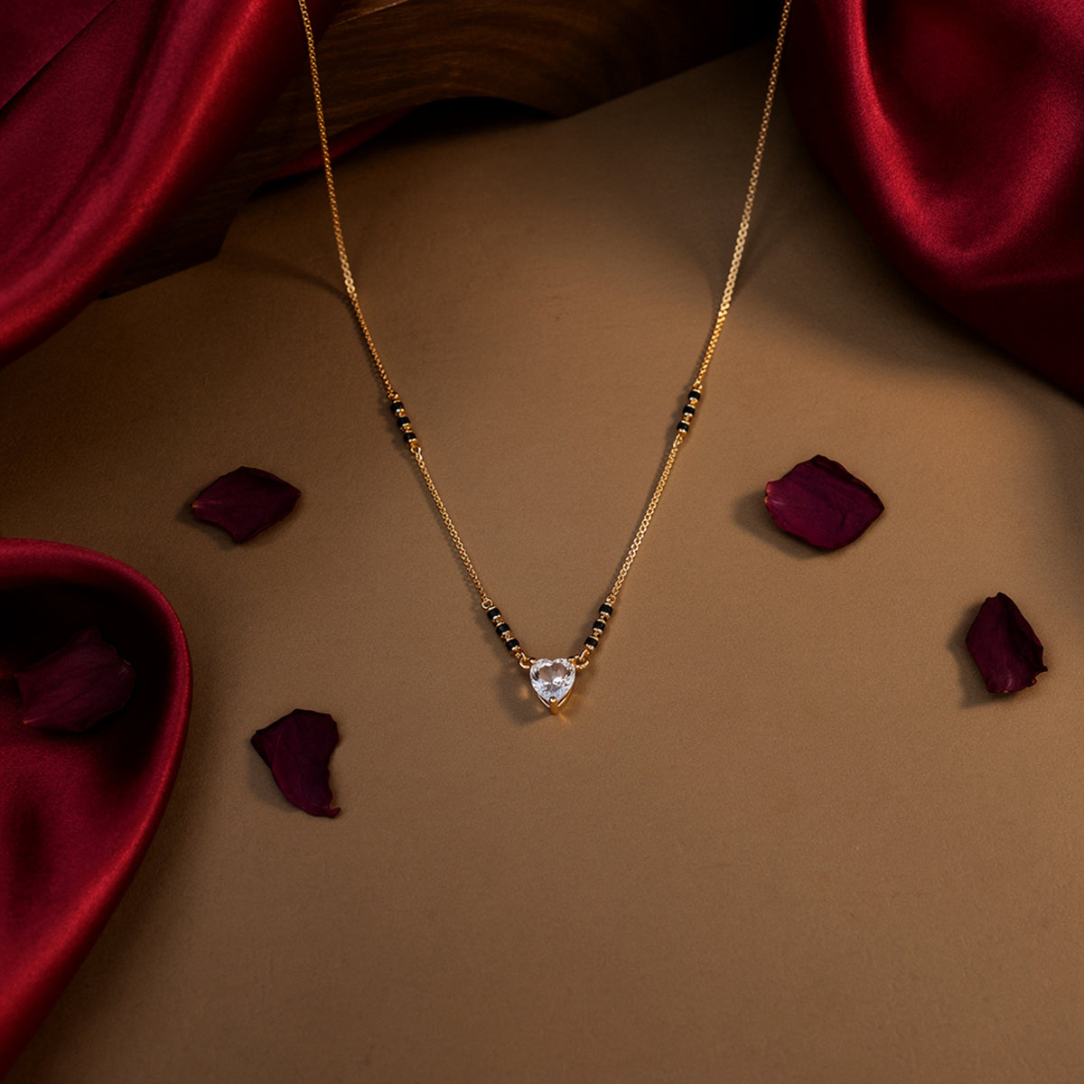 Minimal Black-Beaded Mangalsutra Chain