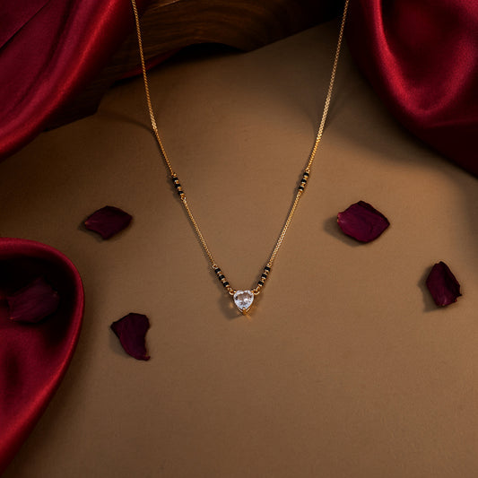 Minimal Black-Beaded Mangalsutra Chain
