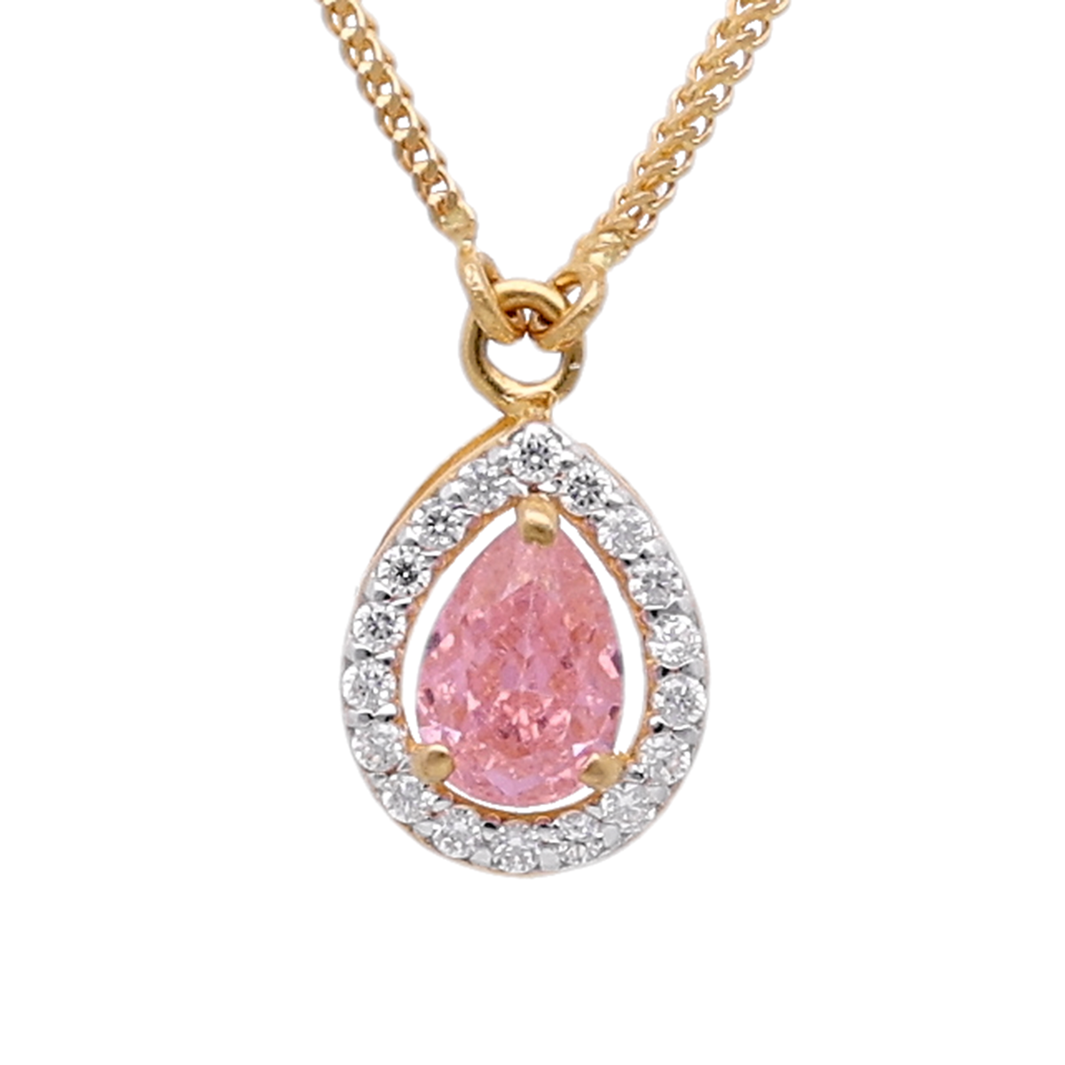 Fine Gold Mangalsutra with Oval Red-Stone Pendant