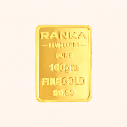 100 Gram Gold Bar 24K 995 Purity – Certified Pure Gold