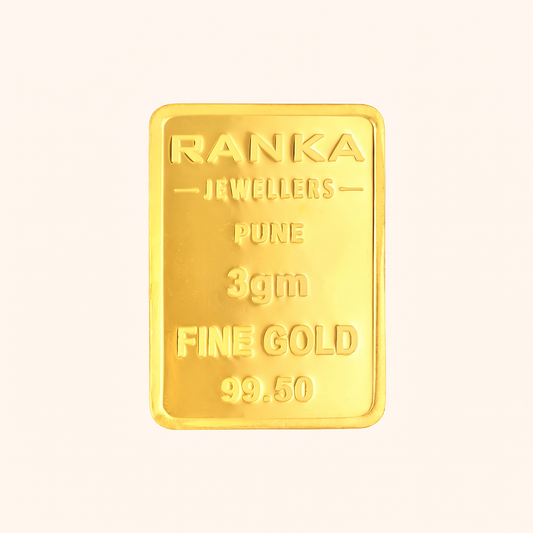 3 Gram Gold Bar 24K 995 Purity – Certified Pure Gold