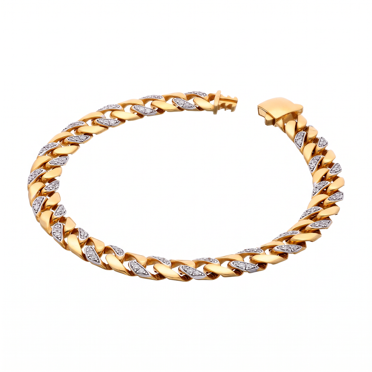 Diamond Leaf Link Bracelet