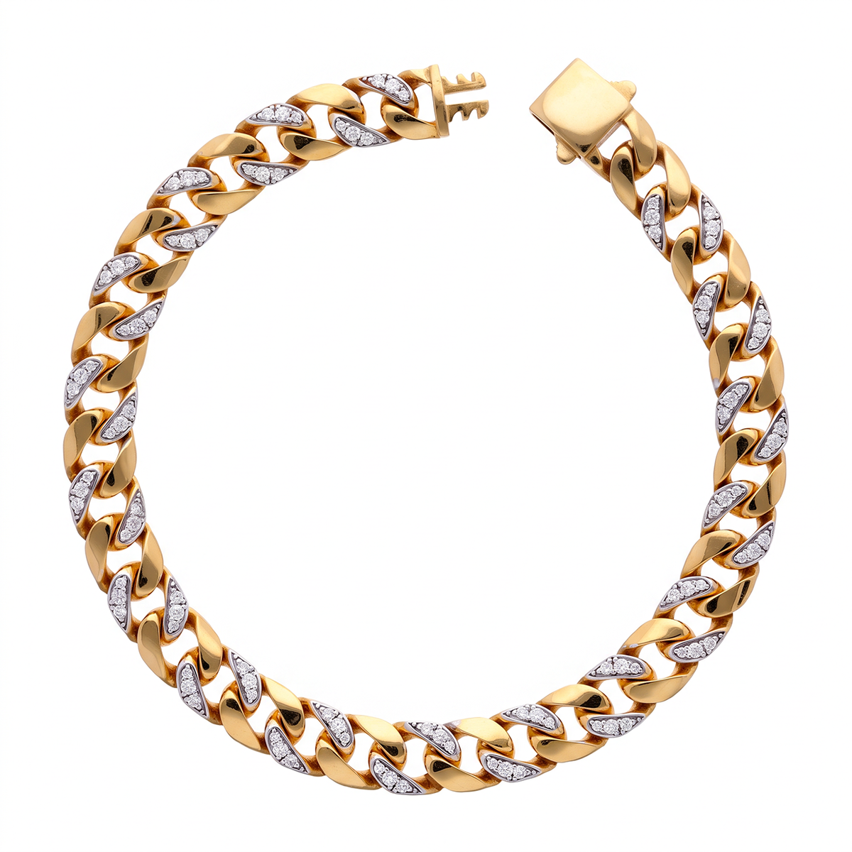 Diamond Leaf Link Bracelet