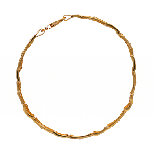 Geometric Panel Gold Bracelet