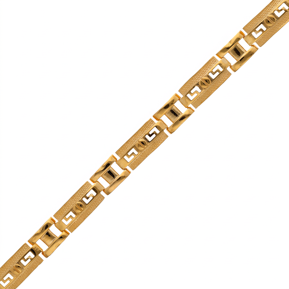 Geometric Panel Gold Bracelet