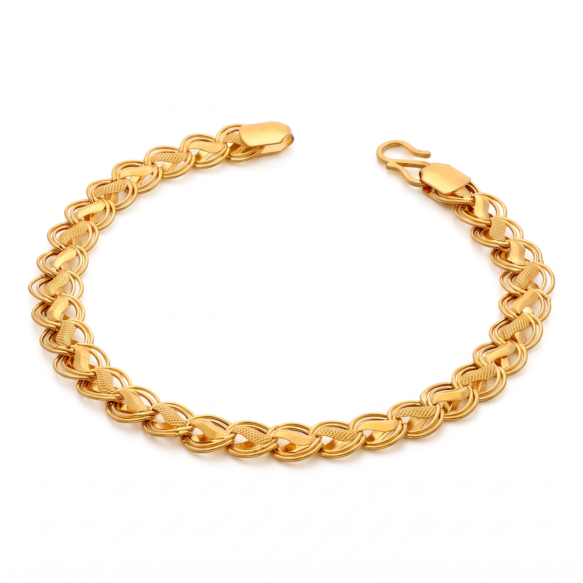 Double Loop Gold Bracelet