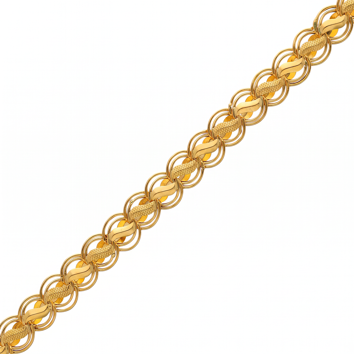 Double Loop Gold Bracelet