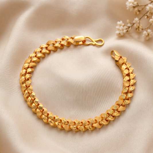 Faceted Gold Link Bracelet