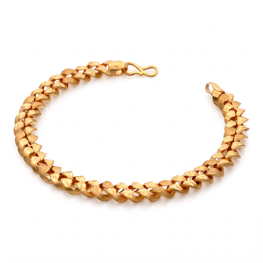 Faceted Gold Link Bracelet