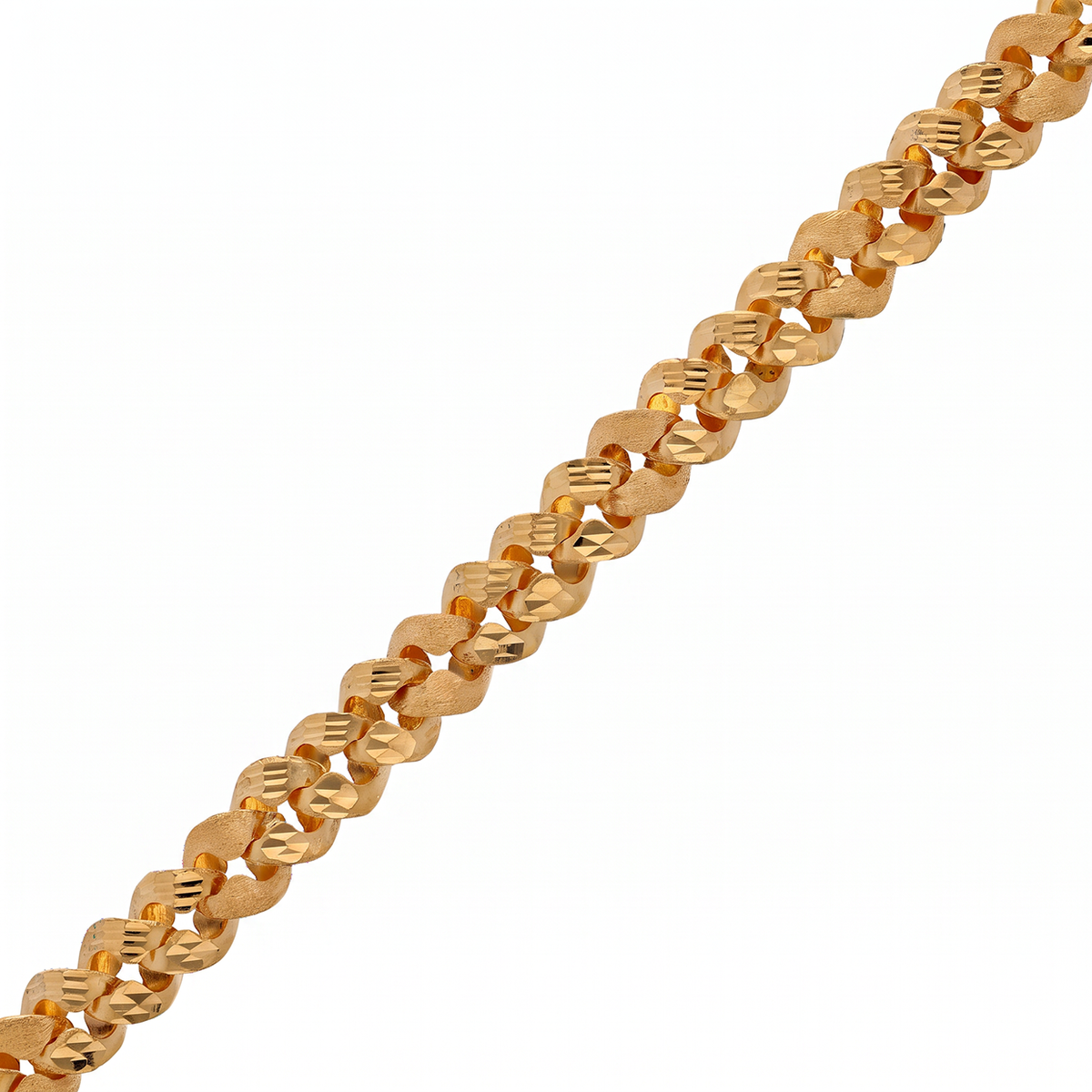 Faceted Gold Link Bracelet