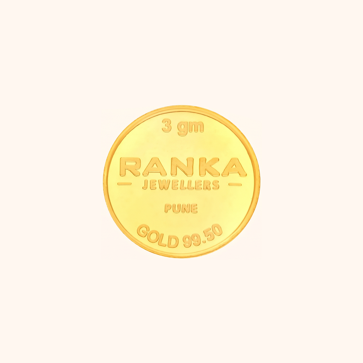 3 Gram Gold Coin 24K 995 Purity – Certified Pure Gold