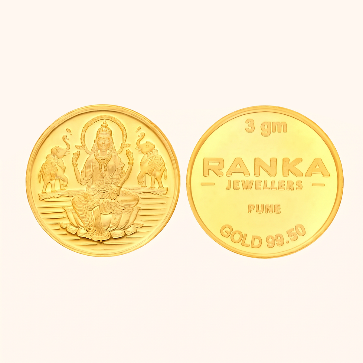 3 Gram Gold Coin 24K 995 Purity – Certified Pure Gold