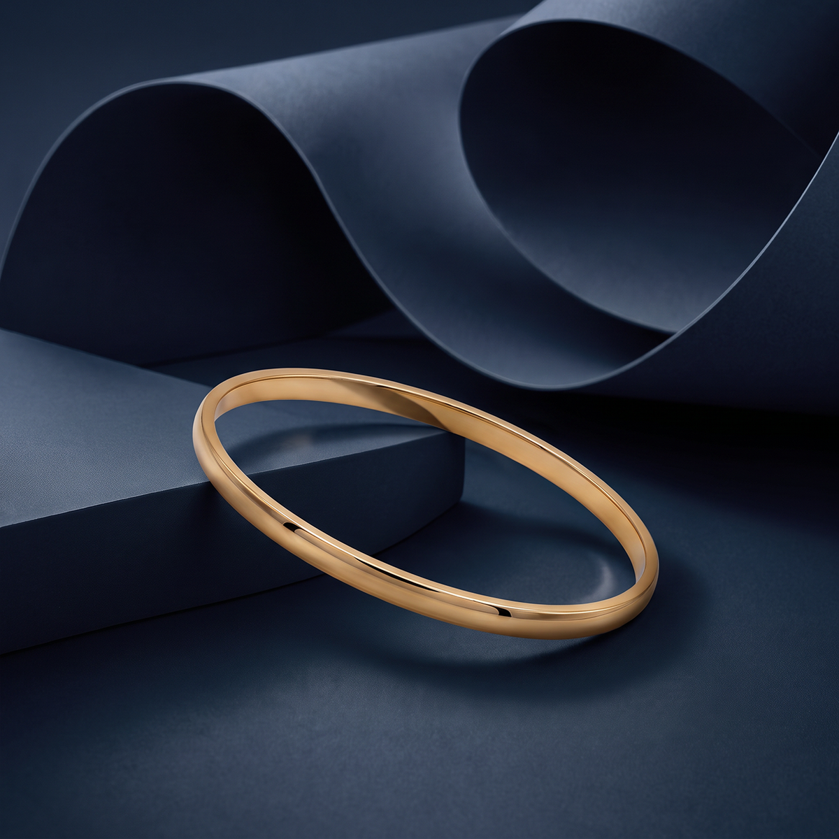 Golden Gleam Minimal Polished Kada