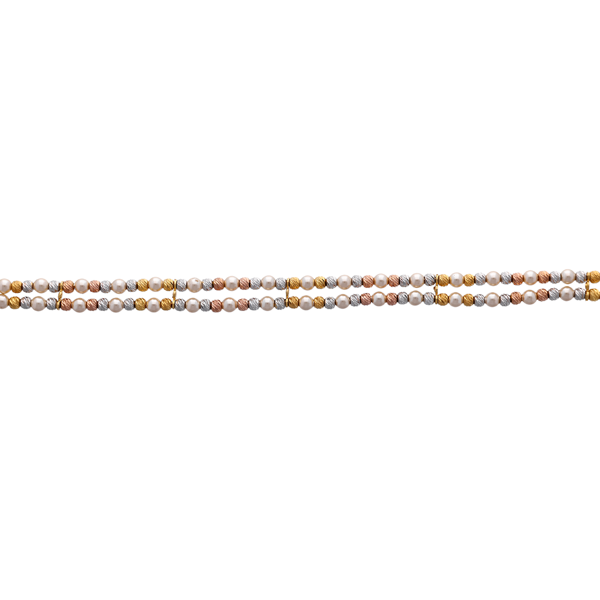 Multi-Row Beaded Gold Bracelet