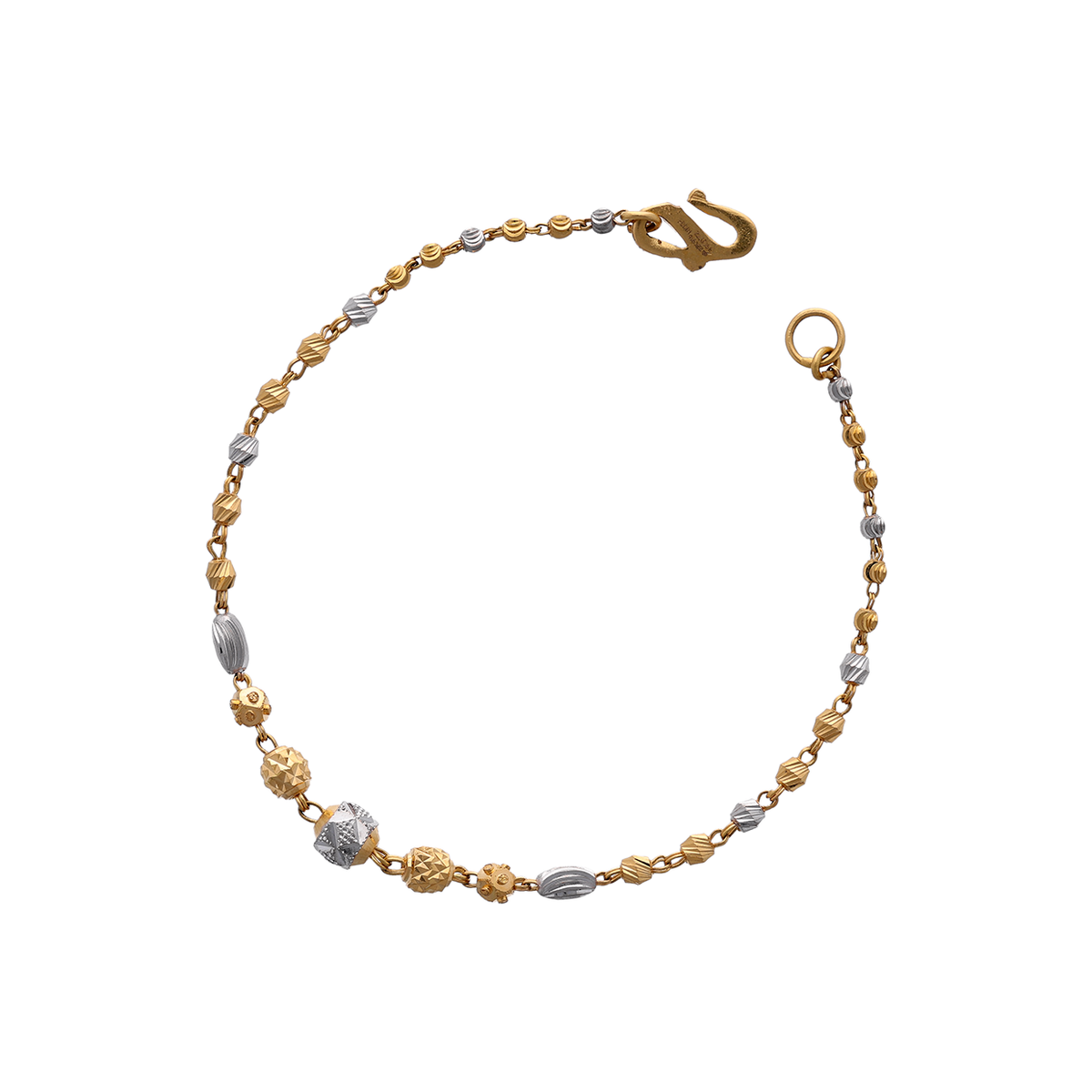 Two-Tone Gold Bead Bracelet