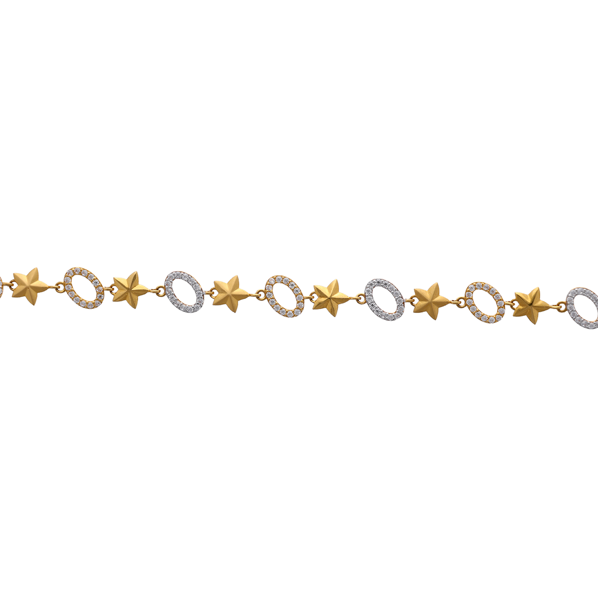 Two-Tone Gold Bracelet with Star Motifs