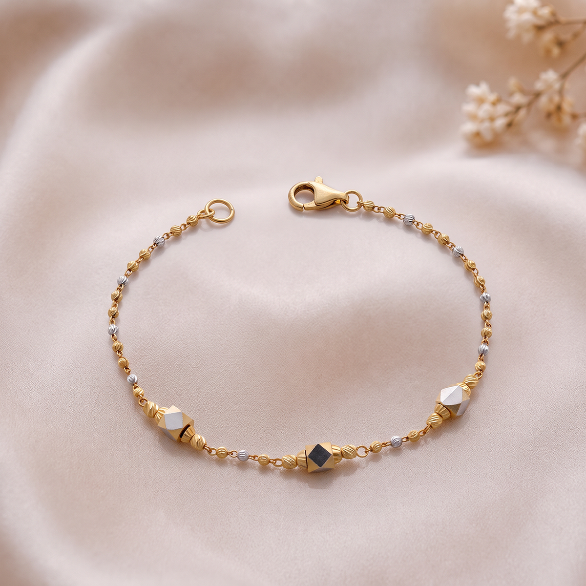 Faceted Gold Bead Bracelet