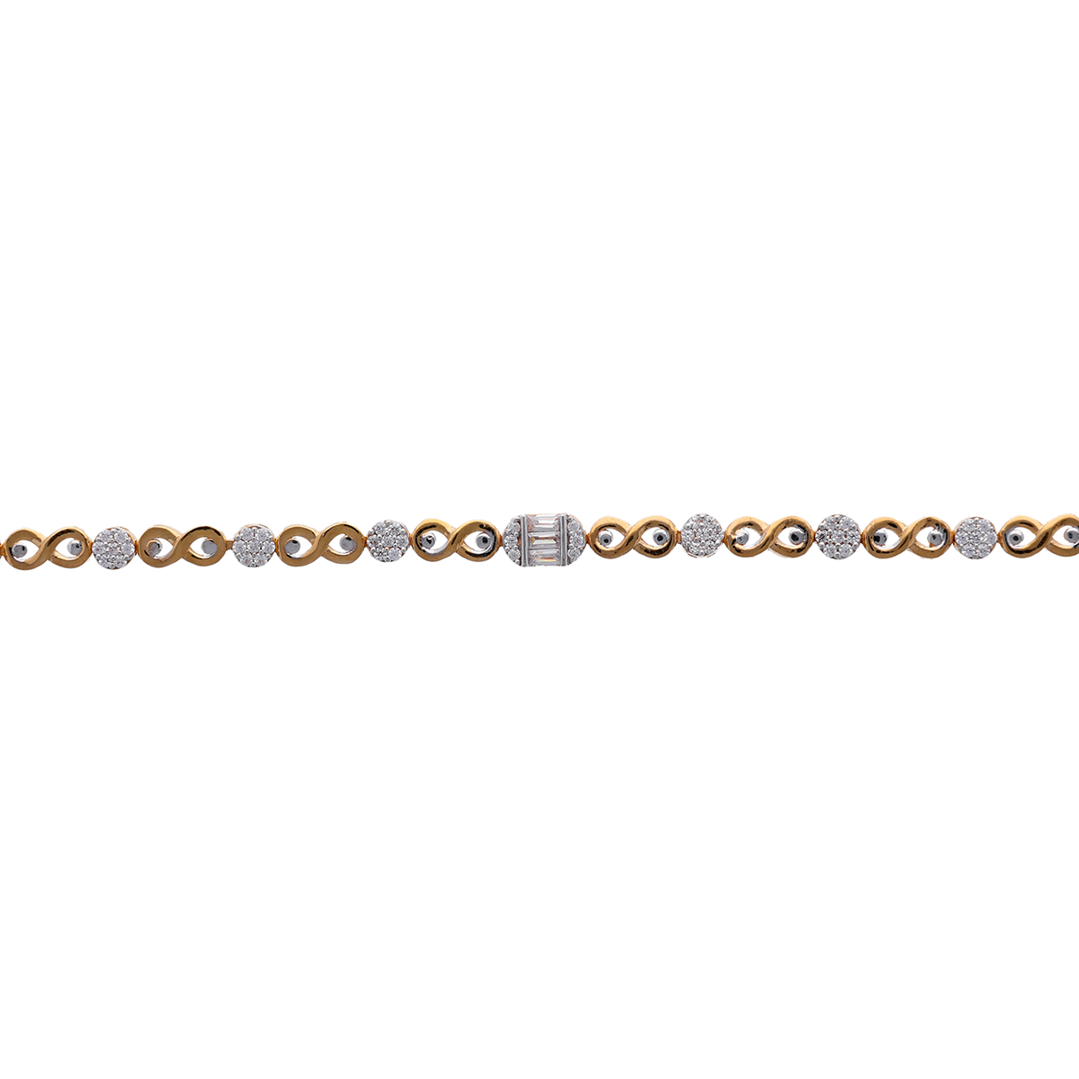 Two-Tone Bracelet with Circular Motifs